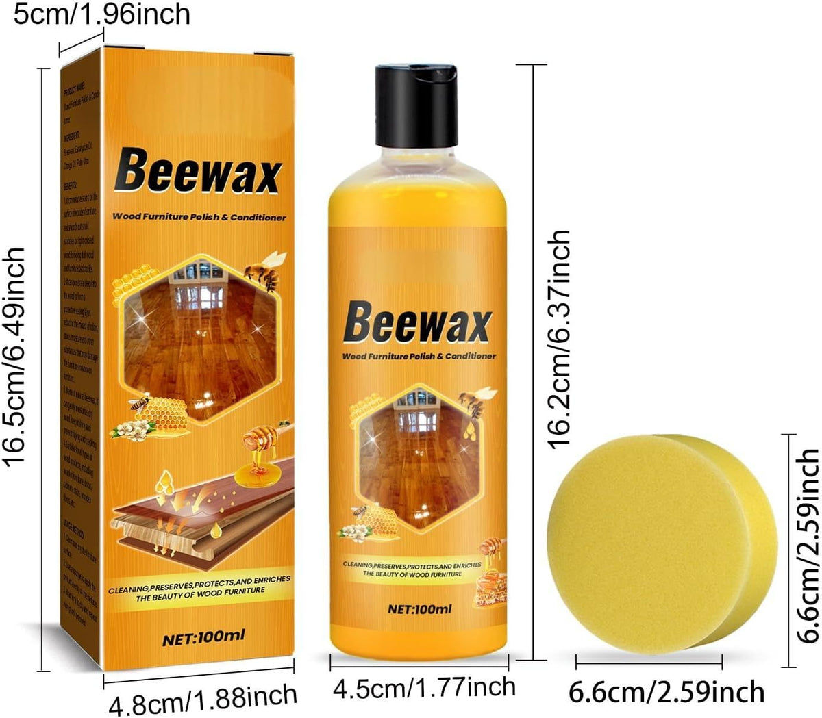 šÆBeeswax Wood Floor & Furniture Cleaner | Stain Remover, Polish & Conditioner | 100ml