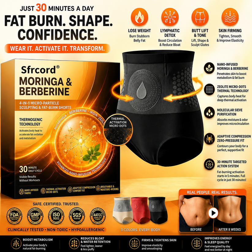🛡️Sfrcord® 2026 Moringa & Berberine 4-in-1 Micro-Particle Shaping & Fat Burning Shorts