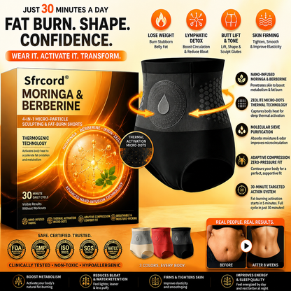 🛡️Sfrcord® 2026 Moringa & Berberine 4-in-1 Micro-Particle Shaping & Fat Burning Shorts
