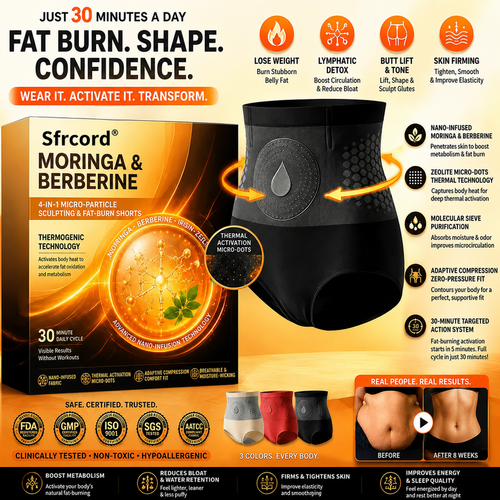 🛡️Sfrcord® 2026 Moringa & Berberine 4-in-1 Micro-Particle Shaping & Fat Burning Shorts