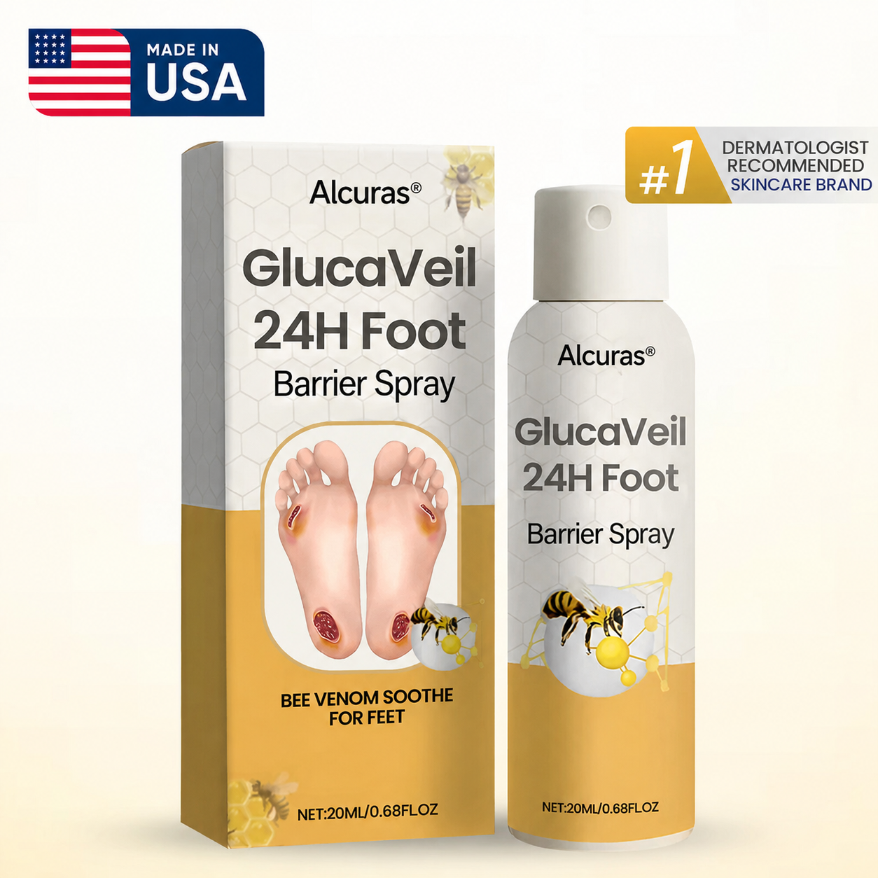 Alcuras® GlucaVeil 24H Foot Barrier Spray