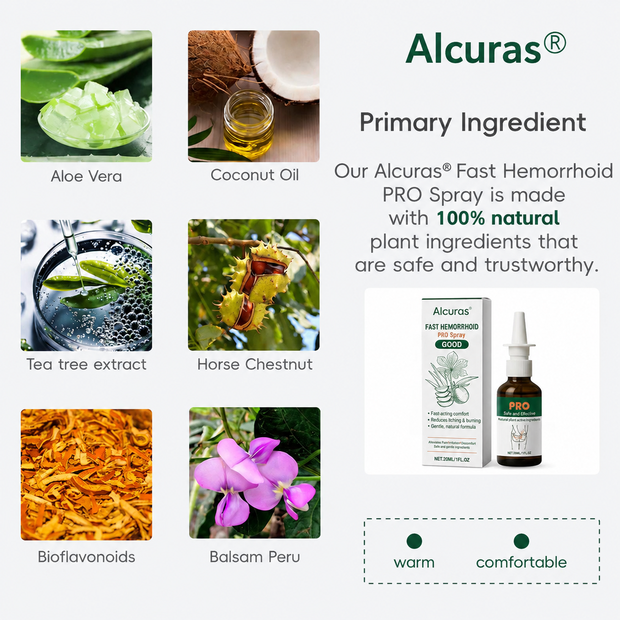 🏅𝙏𝙂𝘼 𝘼𝙥𝙥𝙧𝙤𝙫𝙚𝙙 | Alcuras® Fast Hemorrhoid PRO Spray