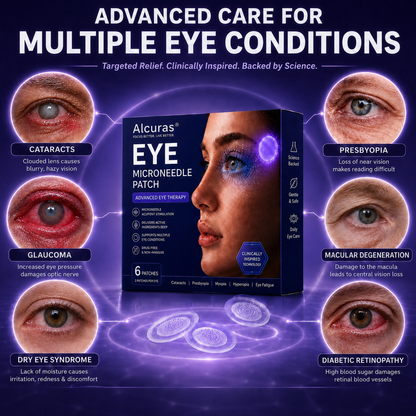 Alcuras® Transdermal Vision-Repair Eye Microneedle Patch✅FDA Approved(Suitable for presbyopia, dry eye syndrome, glaucoma, and cataracts)