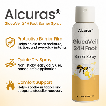 Alcuras® GlucaVeil 24H Foot Barrier Spray
