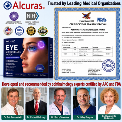 Alcuras® Transdermal Vision-Repair Eye Microneedle Patch✅FDA Approved(Suitable for presbyopia, dry eye syndrome, glaucoma, and cataracts)
